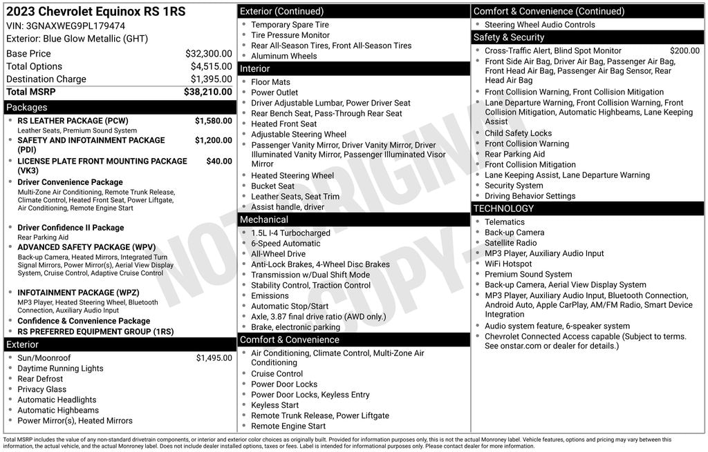 Used 2023 Chevrolet Equinox RS SUV