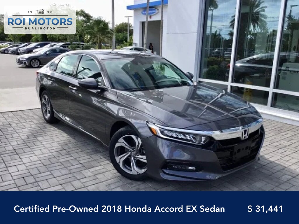 Certified 2018 Honda Accord EX Sedan