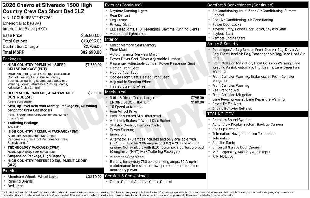 2026 Chevrolet Silverado 1500 High Country - Photo 4