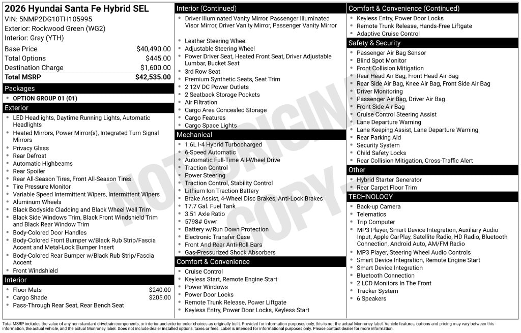 2026 Hyundai Santa Fe SEL - Photo 32