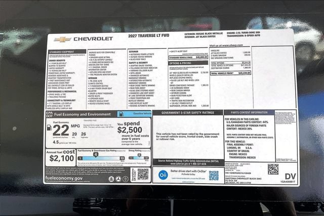 2027 Chevrolet Traverse LT - Photo 15