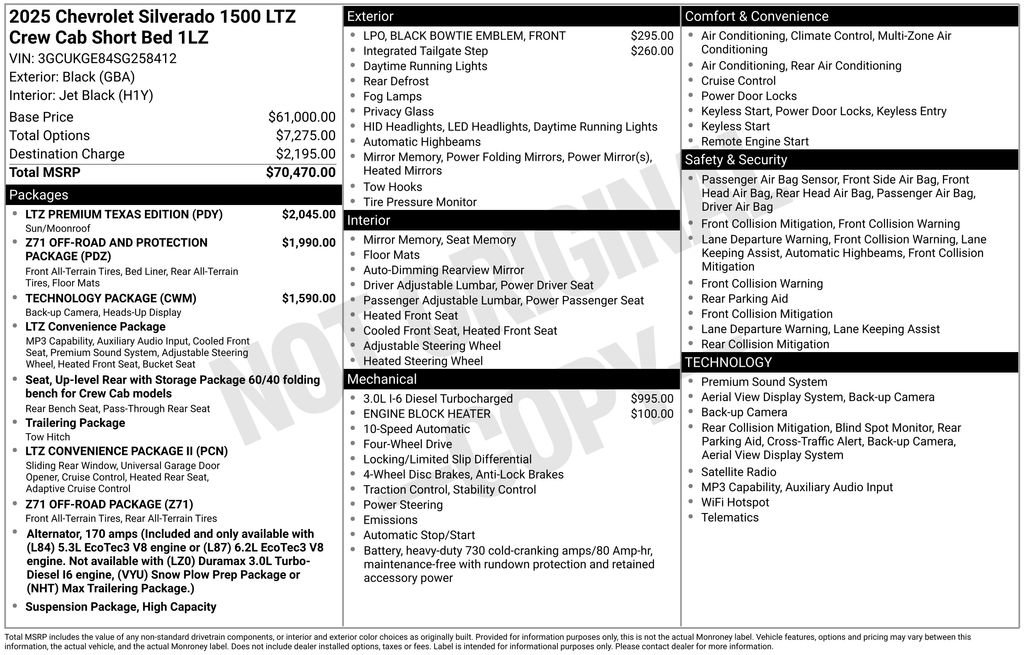2025 Chevrolet Silverado 1500 LTZ Truck