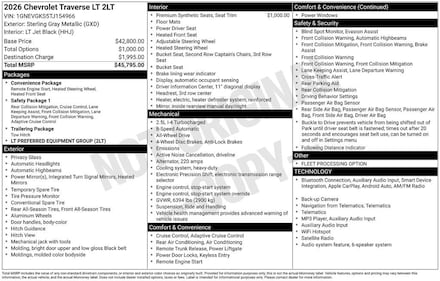 2026 Chevrolet Traverse LT SUV
