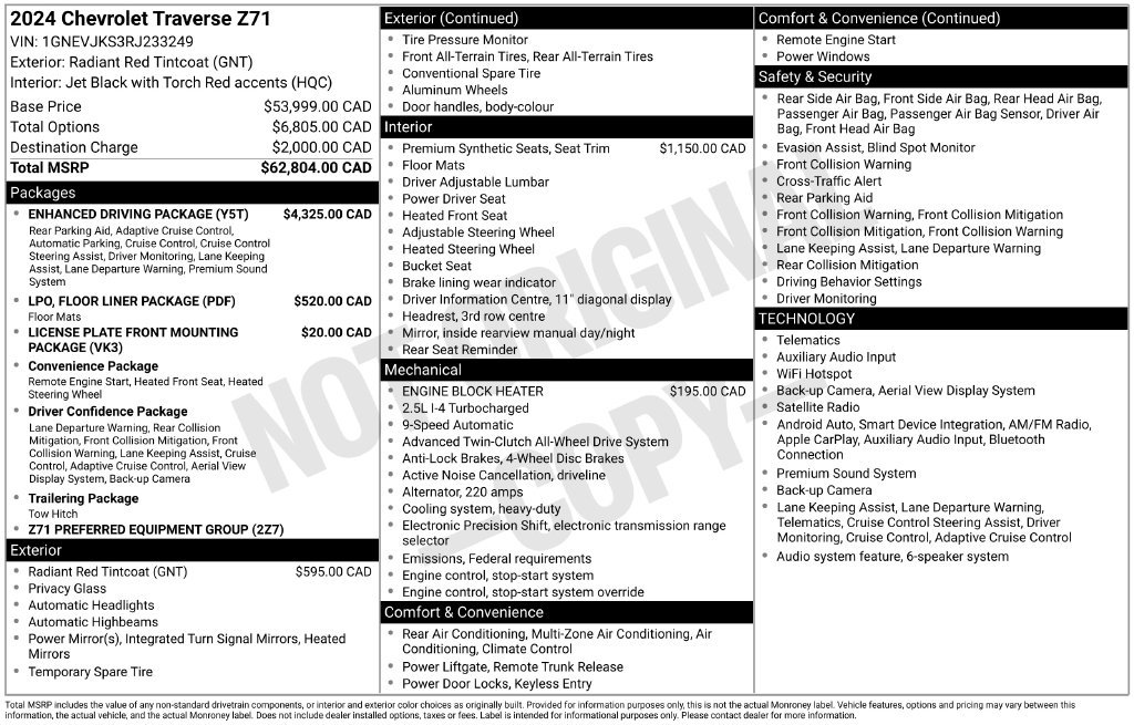 2024 Chevrolet Traverse