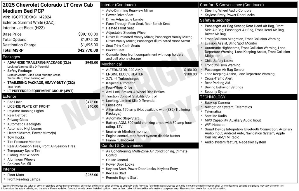 Used 2025 Chevrolet Colorado LT Truck Crew Cab