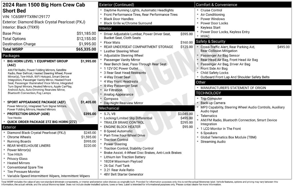 Used 2024 Ram 1500 Big Horn/Lone Star Truck Crew Cab