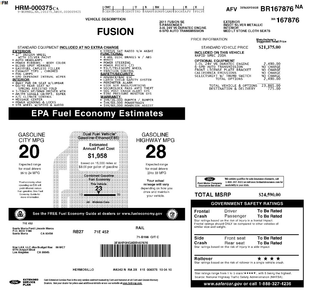  Ford Fusion