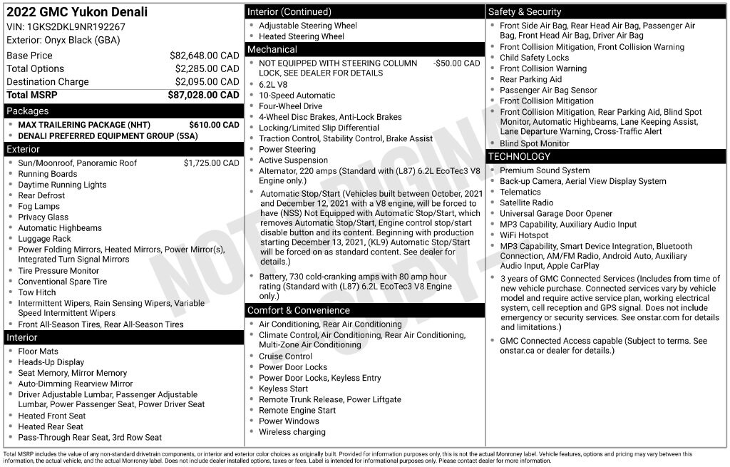 Used 2022 GMC Yukon Denali SUV