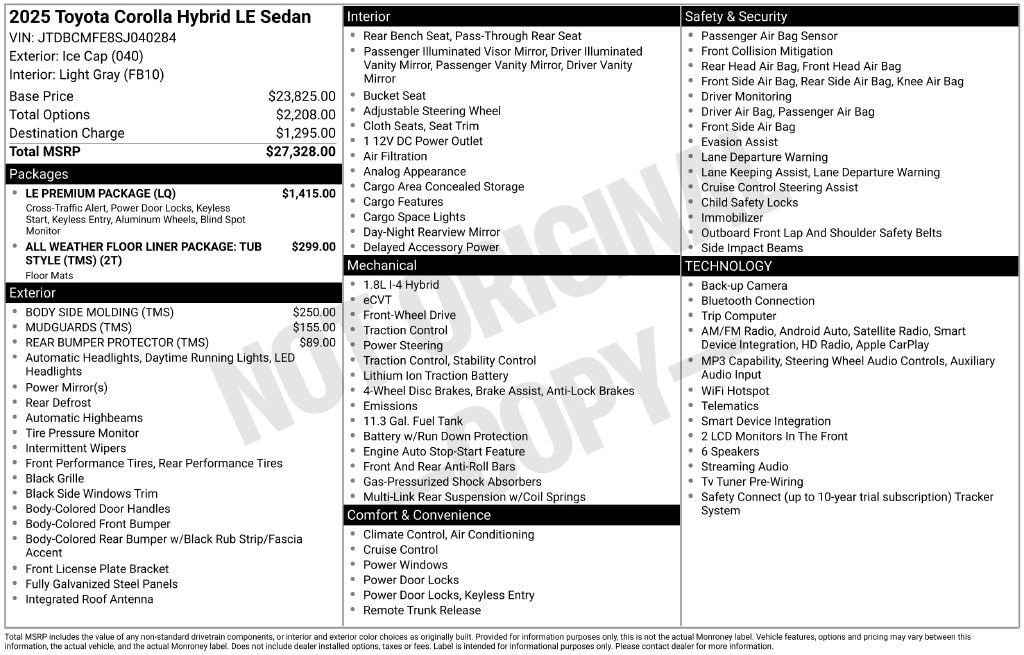 2025 Toyota Corolla LE - Photo 2