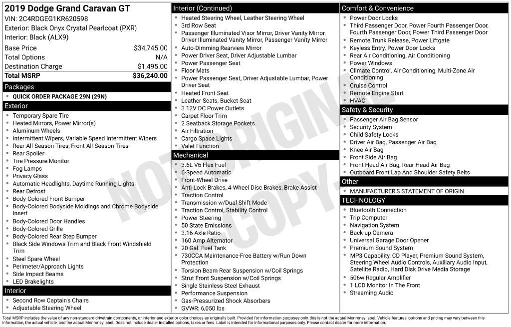 2019 Dodge Grand Caravan