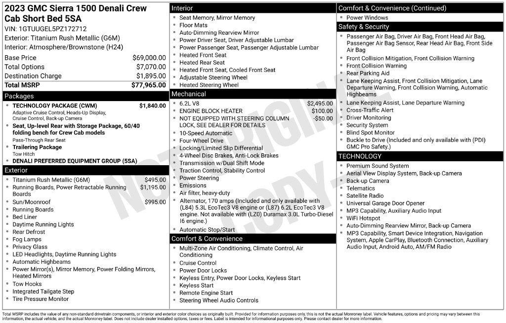 Used 2023 GMC Sierra 1500 Denali Truck Crew Cab