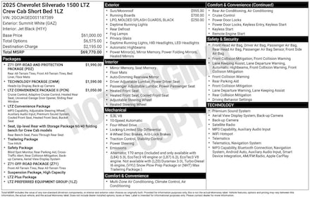 2025 Chevrolet Silverado 1500 LTZ Truck Crew Cab