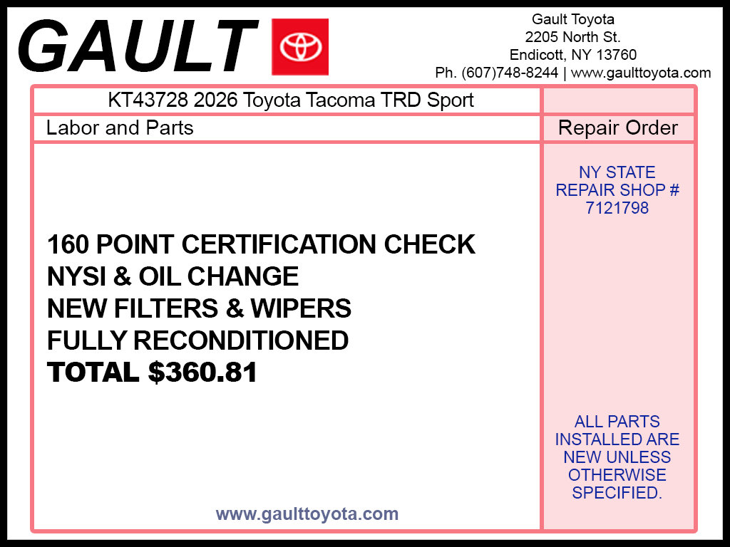 Used 2026 Toyota Tacoma TRD Sport Truck