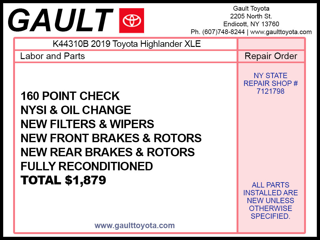 Used 2019 Toyota Highlander XLE SUV