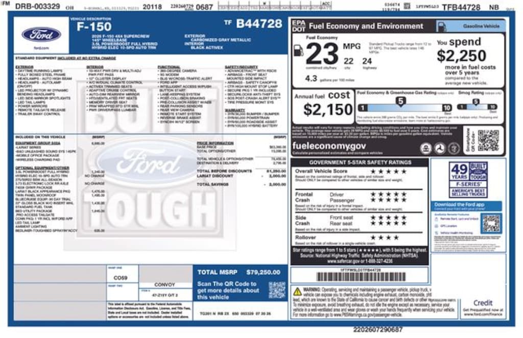 New 2026 Ford F-150 Lariat Truck SuperCrew Cab