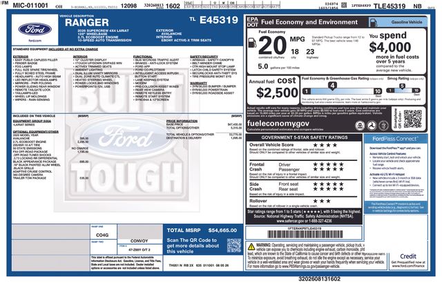 New 2026 Ford Ranger Lariat Truck SuperCrew
