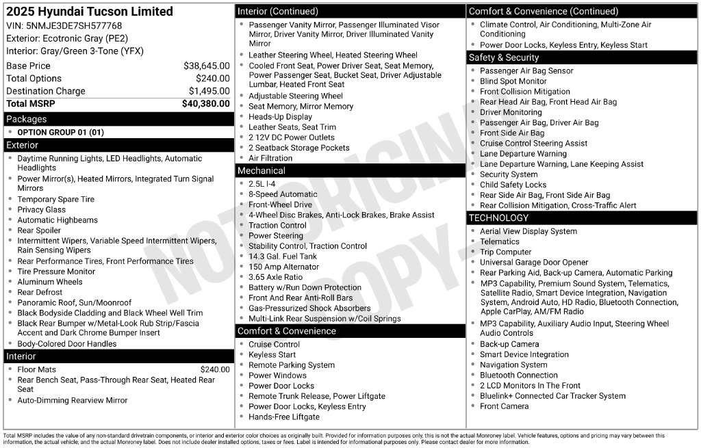 Used 2025 Hyundai Tucson Limited SUV