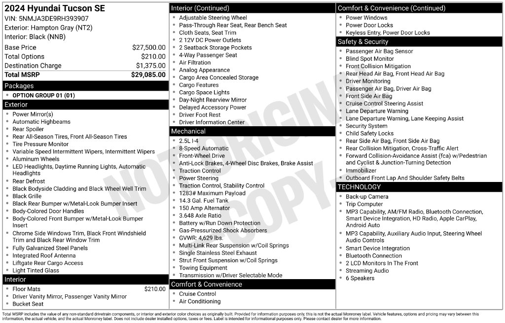 Used 2024 Hyundai Tucson SE SUV