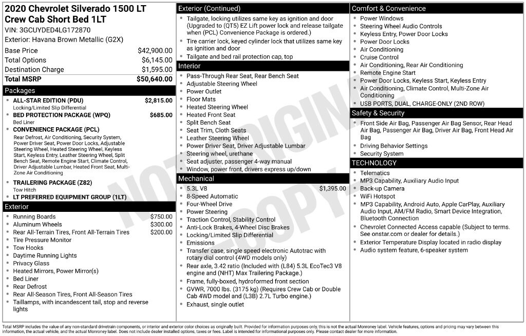 Used 2020 Chevrolet Silverado 1500 LT Truck Crew Cab