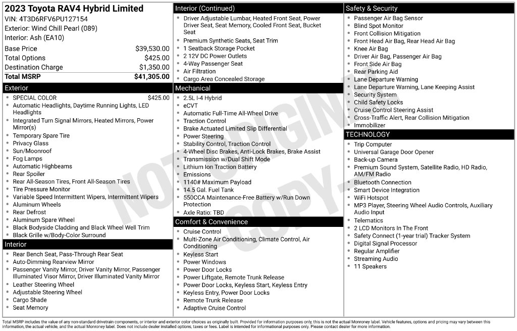 Certified 2023 Toyota RAV4 Hybrid Limited SUV