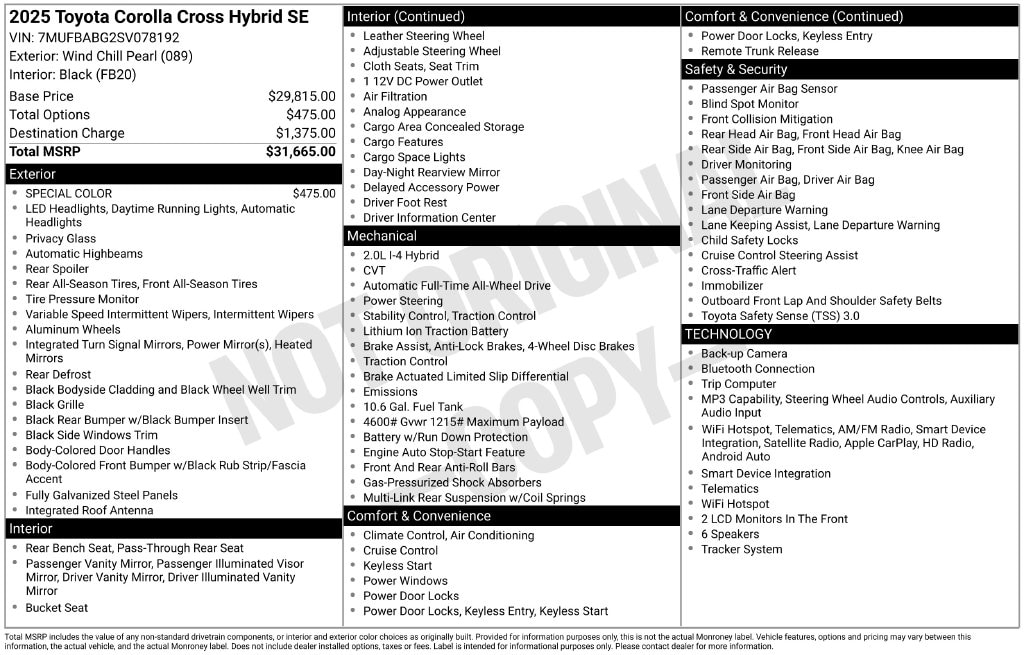 Certified 2025 Toyota Corolla Cross Hybrid SE SUV