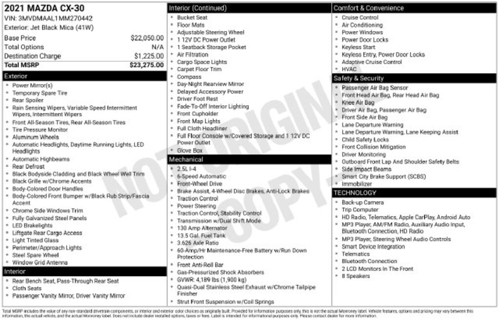Certified 2021 Mazda Mazda CX-30 2.5 S SUV