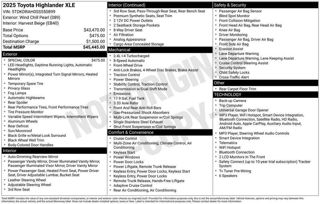 Used 2025 Toyota Highlander XLE SUV