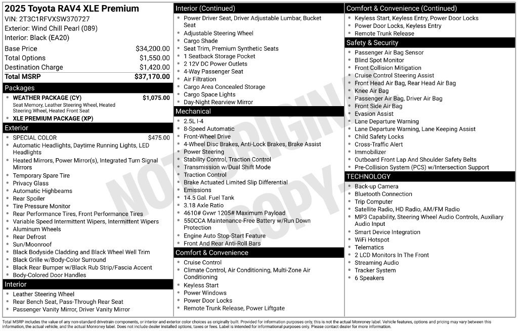 Used 2025 Toyota RAV4 XLE Premium Sport Utility