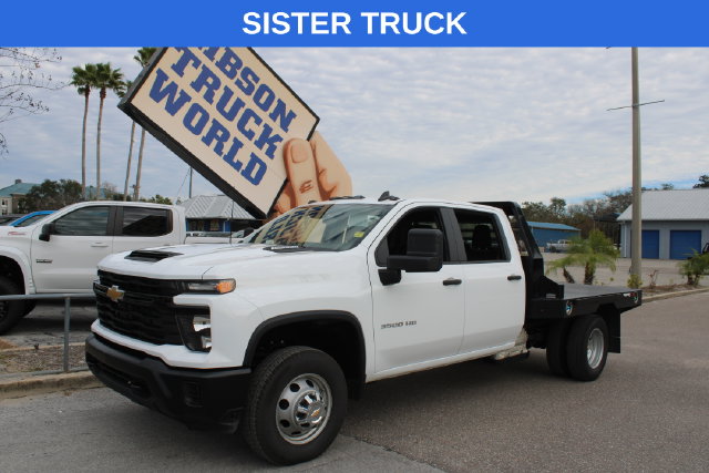 New 2025 Chevrolet Silverado 3500HD Crew Cab Dually Flatbed 4x4 Truck for Sale in Sanford, FL, at Gibson Truck World