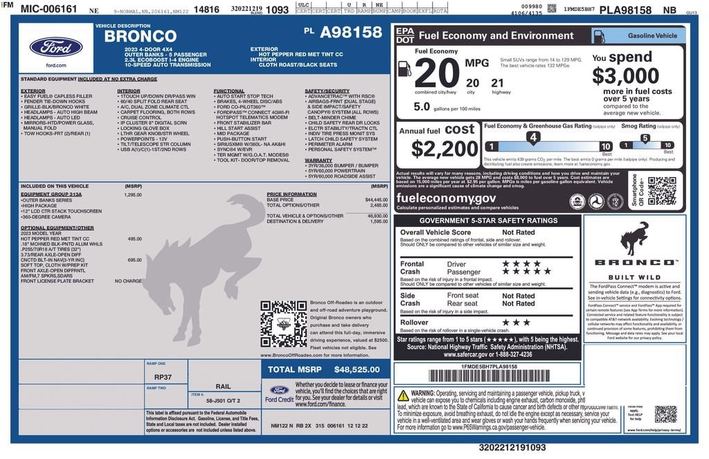 Used 2023 Ford Bronco Base