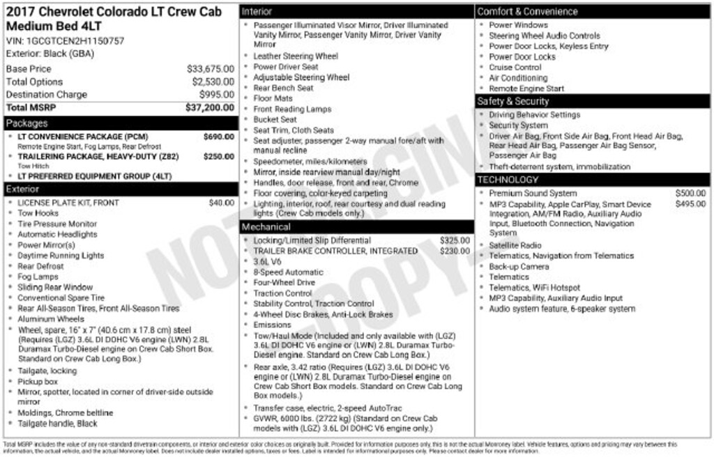 Used 2017 Chevrolet Colorado LT Truck Crew Cab
