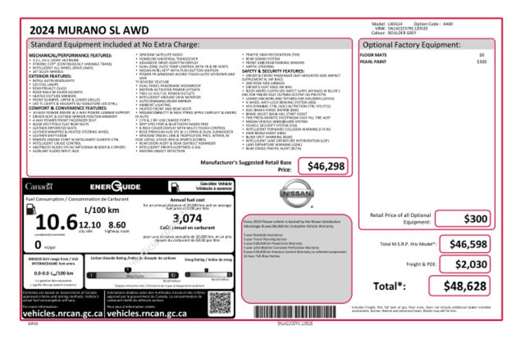 Used 2024 Nissan Murano SL SUV