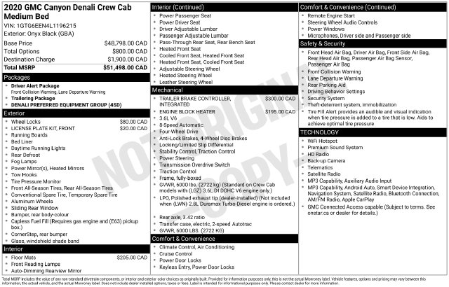 Used 2020 GMC Canyon Denali Truck