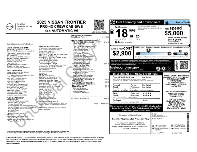 Used 2025 Nissan Frontier PRO-4X Truck