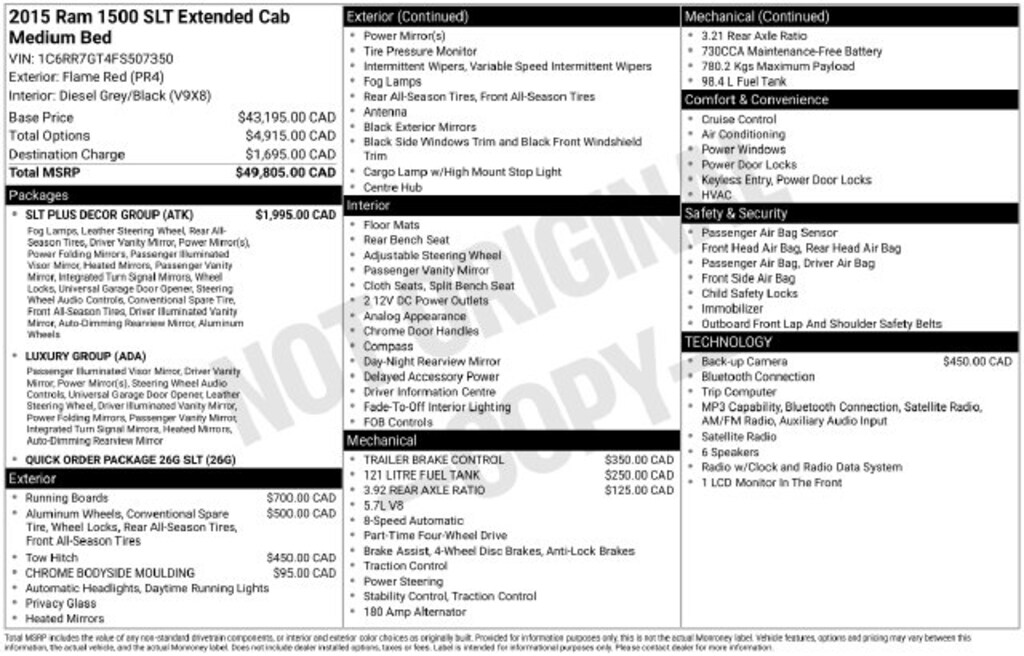 Used 2015 Ram 1500 SLT Truck Quad Cab