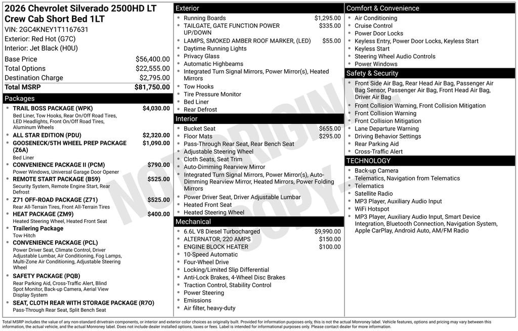 New 2026 Chevrolet Silverado 2500 HD LT Truck