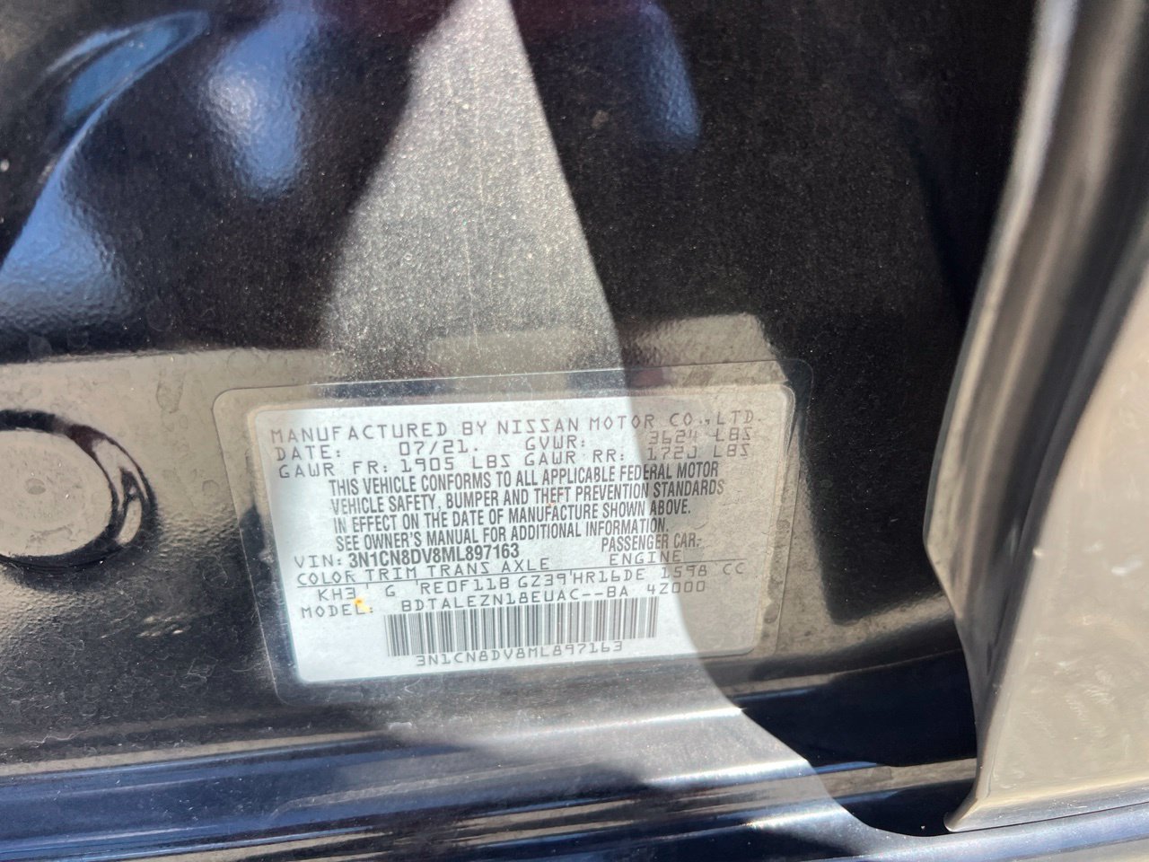 Used 2021 Nissan Versa S Xtronic CVT Sedan