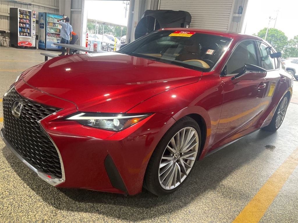 Used 2025 Lexus IS 300 Premium Package/Intuitive Parking Assist with Auto Braking/Glazed Caramel NuLuxe® and Black Open-Pore Wood tr Sedan