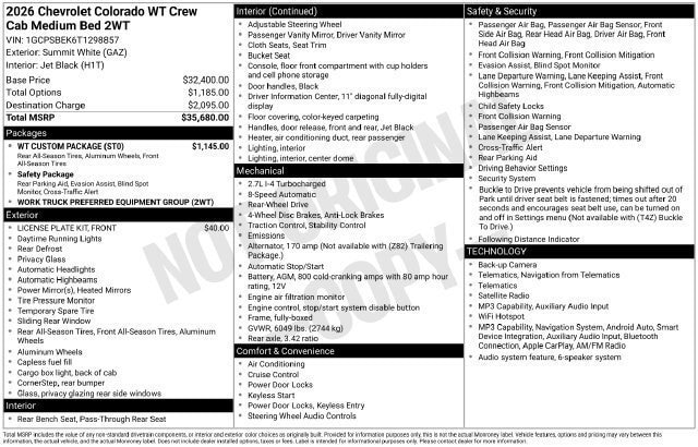 2026 Chevrolet Colorado Work Truck - Photo 38