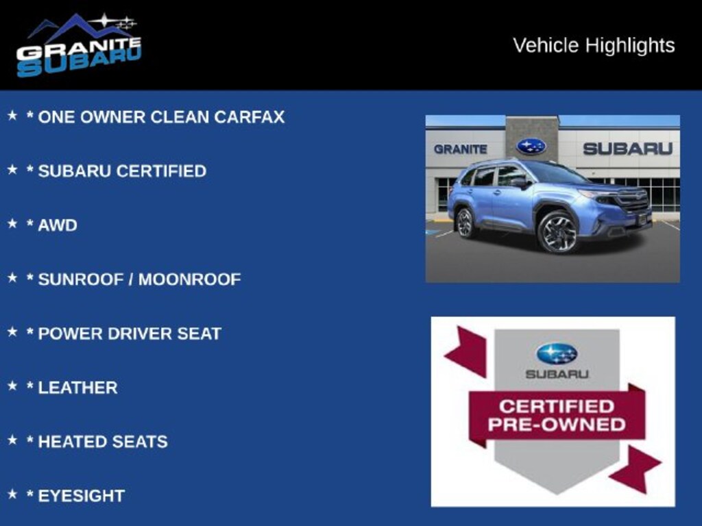 Certified 2026 Subaru Forester Limited SUV