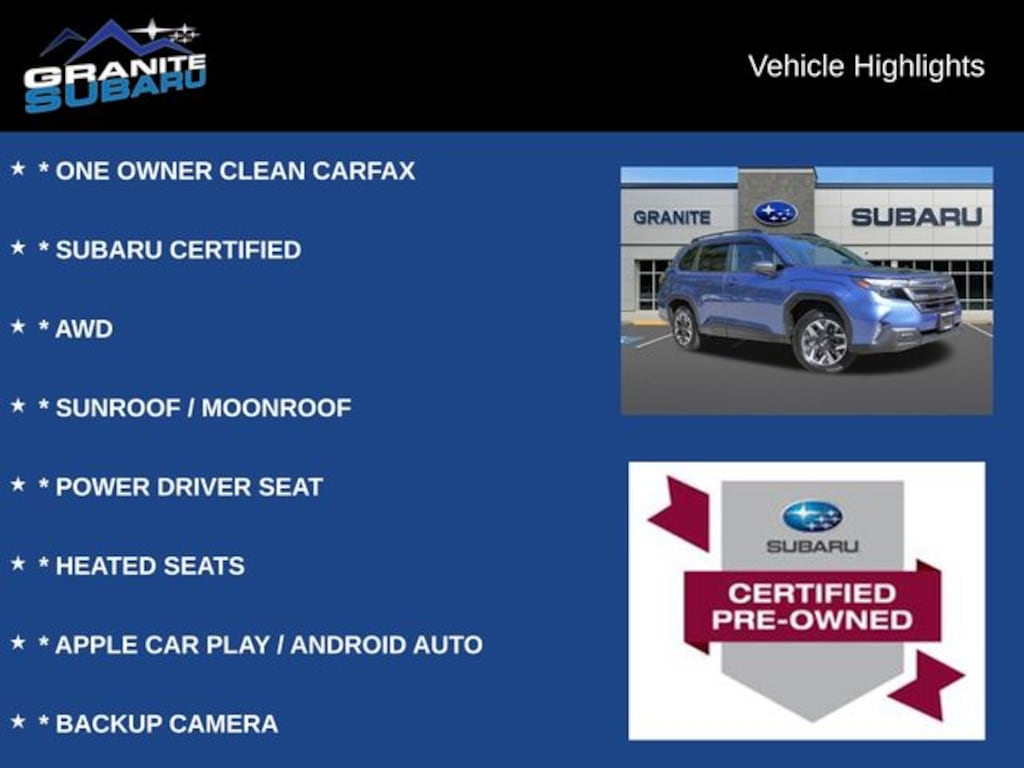 Used 2026 Subaru Forester Premium SUV