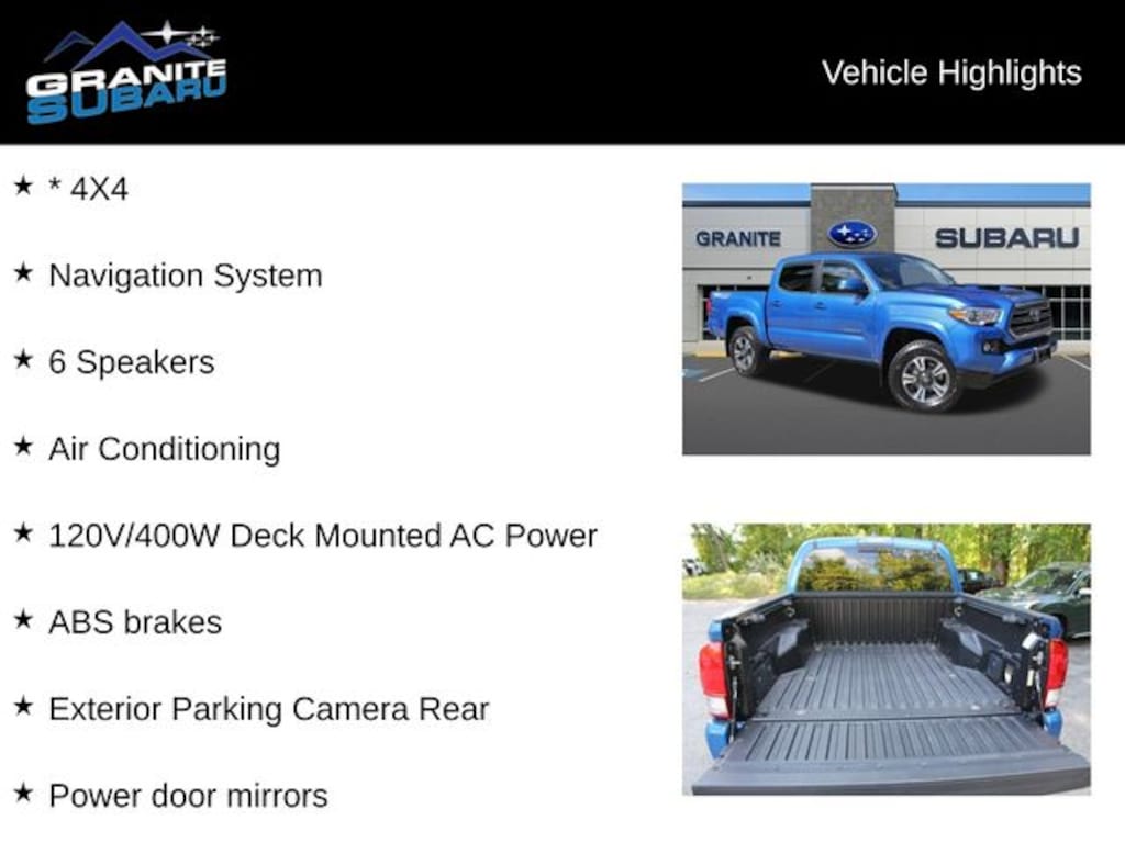 Used 2017 Toyota Tacoma TRD Sport Truck