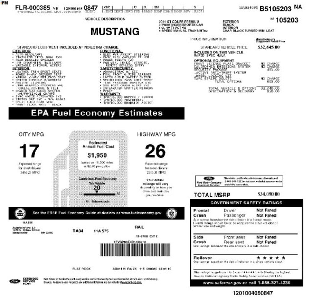 Used 2011 Ford Mustang GT Premium Coupe