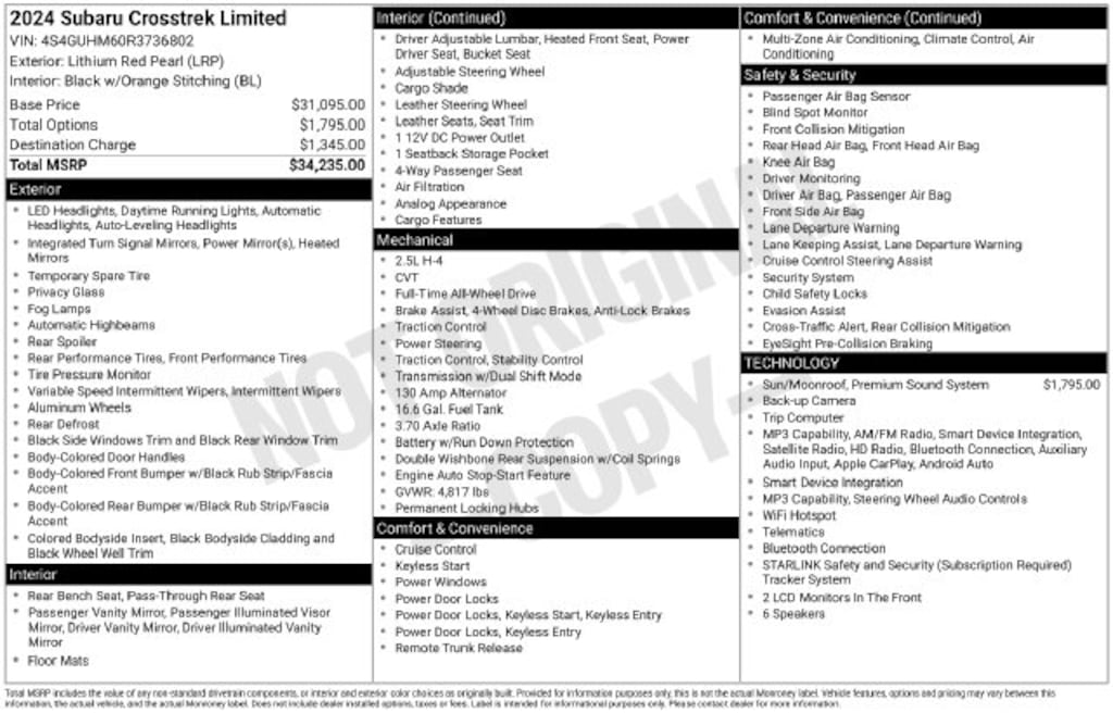 Certified 2024 Subaru Crosstrek Limited SUV