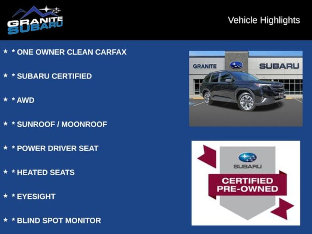 Certified 2026 Subaru Forester Premium SUV