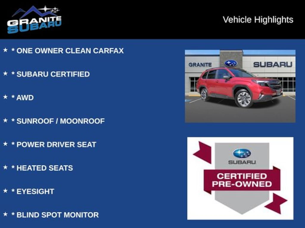 Certified 2026 Subaru Forester Premium SUV