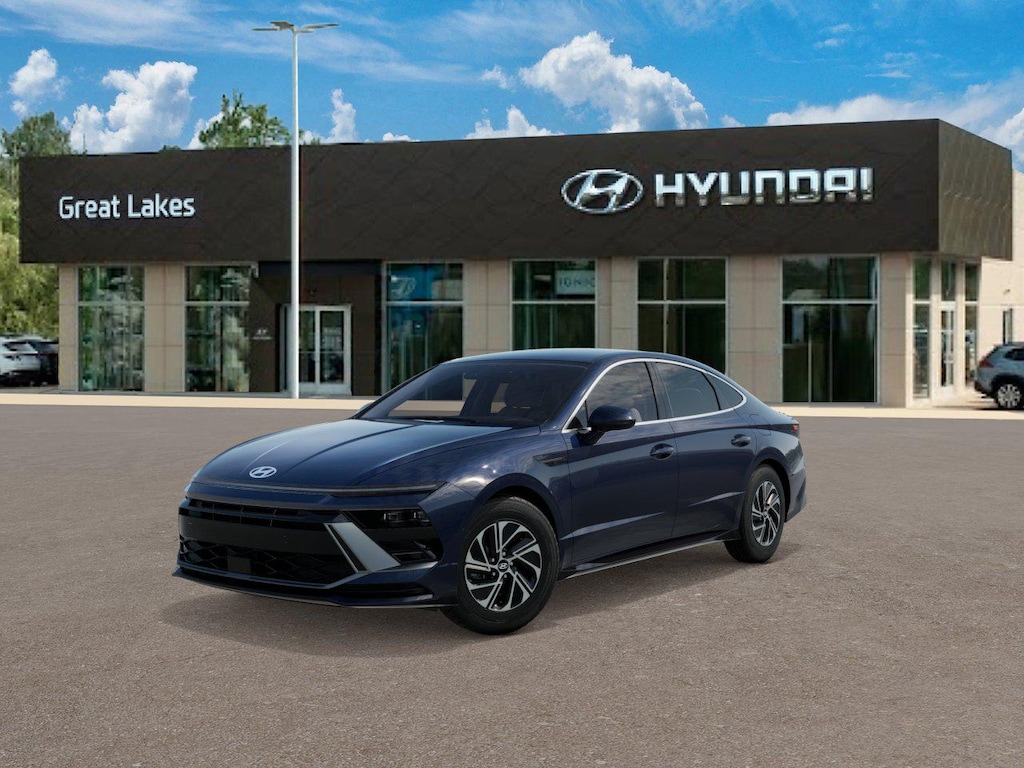 New 2026 Hyundai Sonata Hybrid Blue Sedan