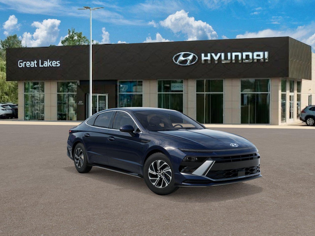 New 2026 Hyundai Sonata Hybrid Blue Sedan