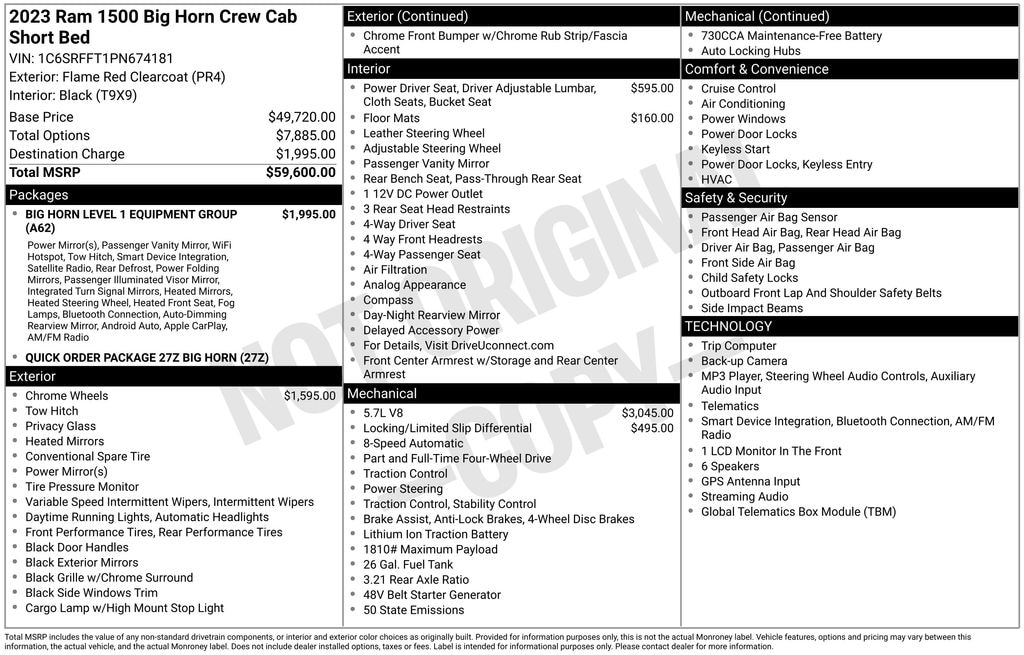 Used 2023 Ram 1500 Big Horn/Lone Star Truck Crew Cab