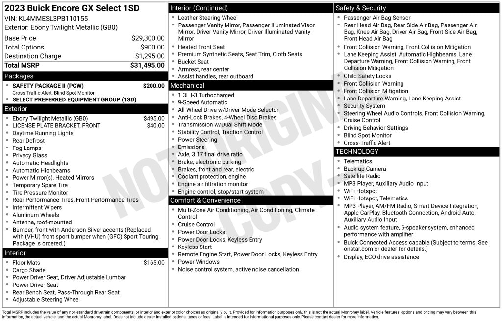 Used 2023 Buick Encore GX Select SUV
